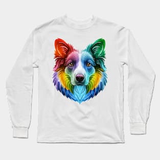 Dog head Colourful Portrait Long Sleeve T-Shirt